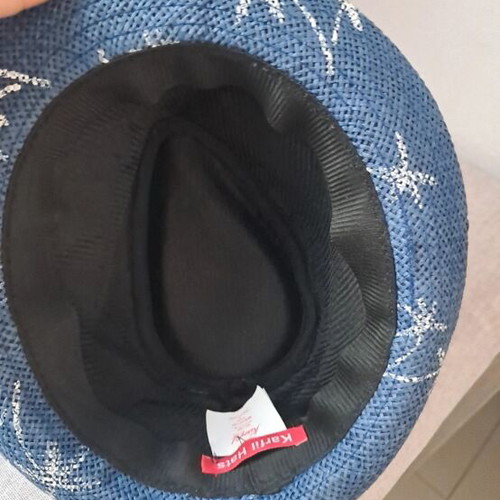 Karfil children's straw hat, blue, size XS