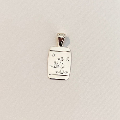 Zodiac Aries gold k14 pendant used