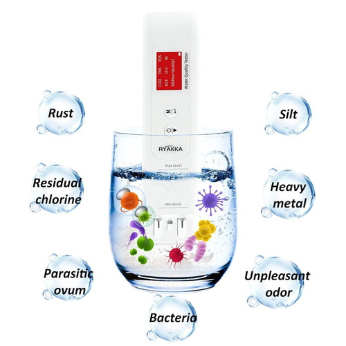 6-in-1 Digital Water Quality Tester new, professional drinking water analyzer