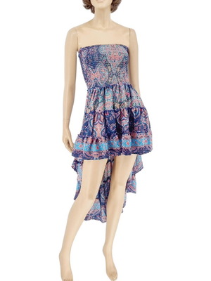 Bluenote silk strapless dress new, one size, multicolor