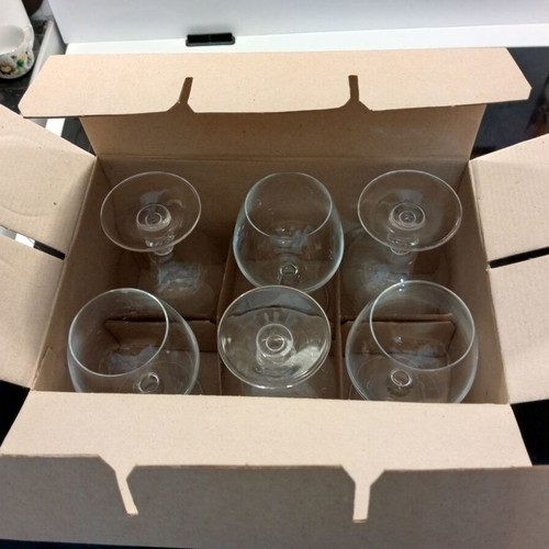 Glassware for cognac set of 6, new in box