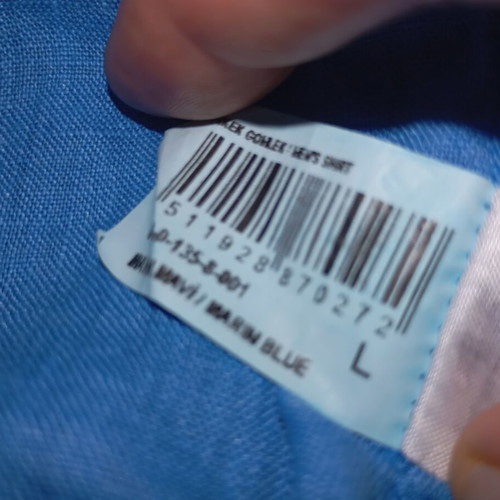 Ανδρικό λινό πουκάμισο με κοντό μανίκι Mavi Marin Blue μέγεθος L σαν καινούργιο
