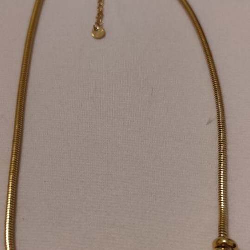 Two-tone necklace and bracelet set made of stainless steel, new