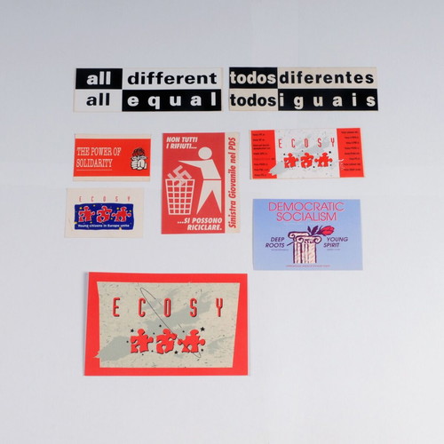 IUSY ECOSY 1992 sticker and postcard collection like new