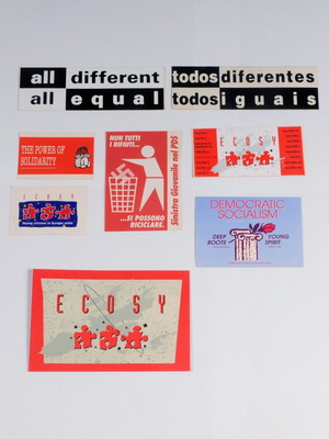 IUSY ECOSY 1992 sticker and postcard collection like new