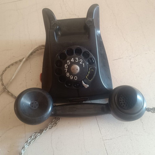 Vintage Ericsson rotary dial telephone from 1950s, used