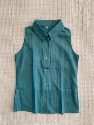 Shirt size M used, green and turquoise
