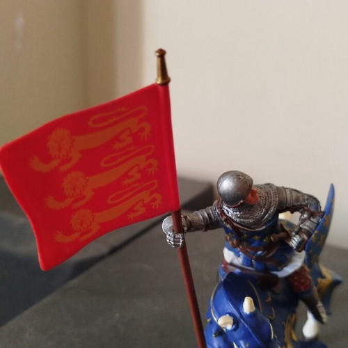 Papo King Richard's Blue Horse with Knight Rider like new