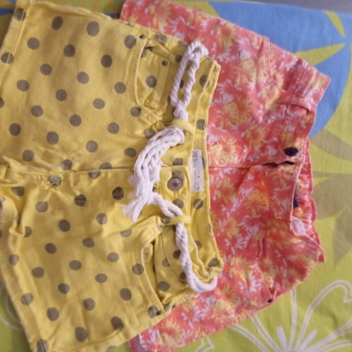 Orchestra denim shorts like new, pack of 2, yellow and orange