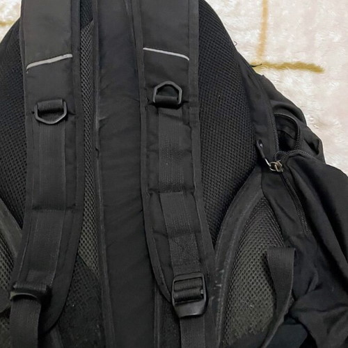 Polo backpack used, black, with multiple compartments