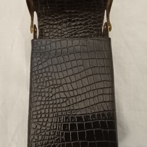Dermatine tobacco case from 1970s used
