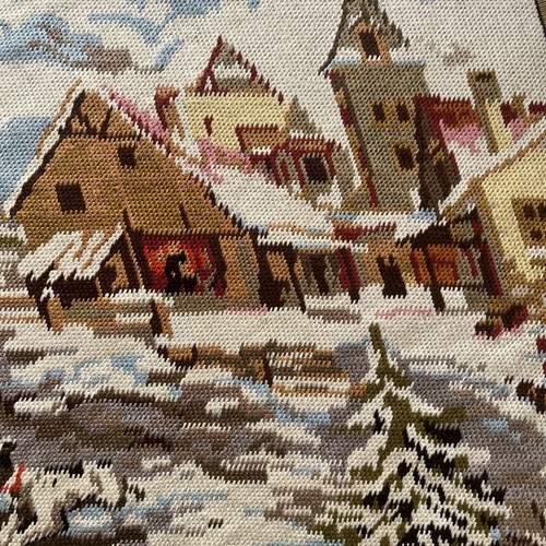Handmade textile painting like new, 1.12x0.42 m