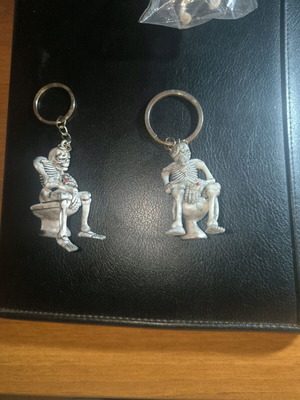 Skeleton Keychain retro, new