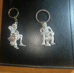 Skeleton Keychain retro, new