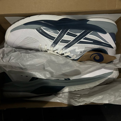 Asics Powerbreak FF Volleyball Shoes New White Blue