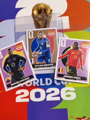 Panini World Cup 2026 Extra Stickers καινούργια Mbappé, Doku, Caicedo Bronze