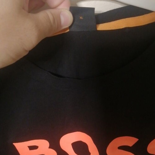 Boss unisex t-shirt, size XL, black and orange
