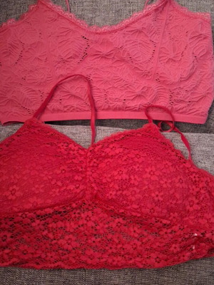 Bralette set of 2 pink medium like new