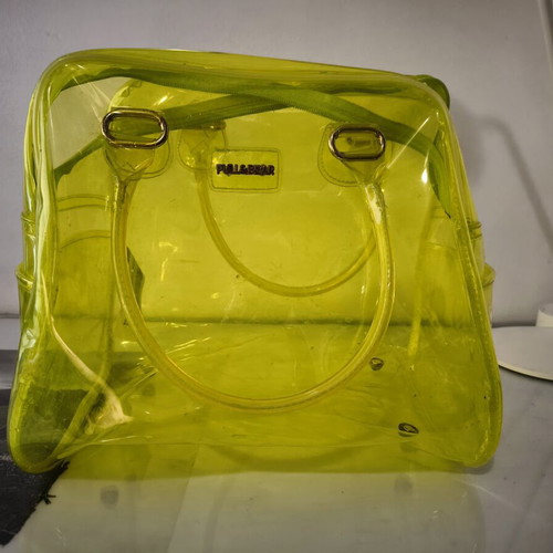 Pull&Bear transparent yellow handbag