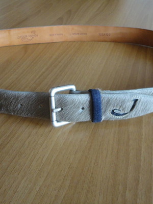 Jacob Cohen men's belt used, natural hair leather, size 105