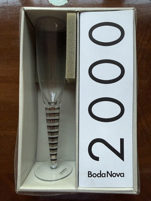 Vintage σετ 2 ποτηριών σαμπάνιας Boda Nova Select Millennium 2000
