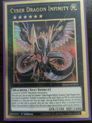 Yu-Gi-Oh Cyber Dragon Infinity gold rare card like new