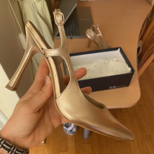 Envie pink gold high heels, size 38, 10 cm