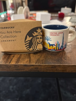 Espresso cup collectible hand-painted with box Starbucks United Arab Emirates new