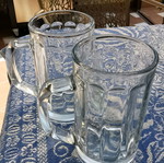 Beer glasses new, set of 2 with handle and thick glass