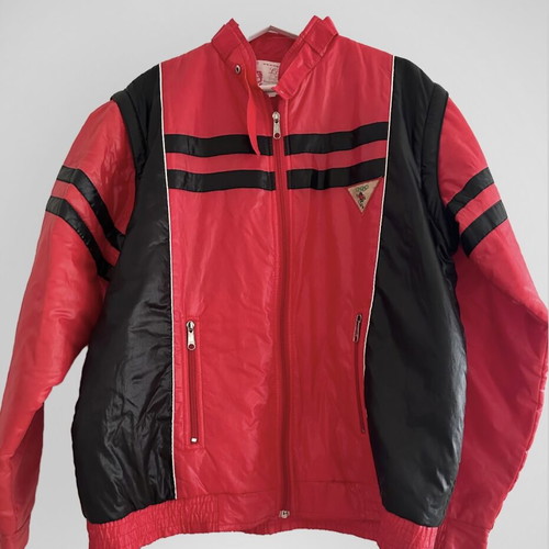 Vintage unisex 2-in-1 jacket 90s red and black like new