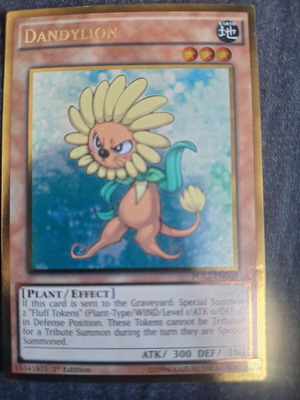 Dandylion PGL2-EN030 Yu-Gi-Oh! card like new, vintage