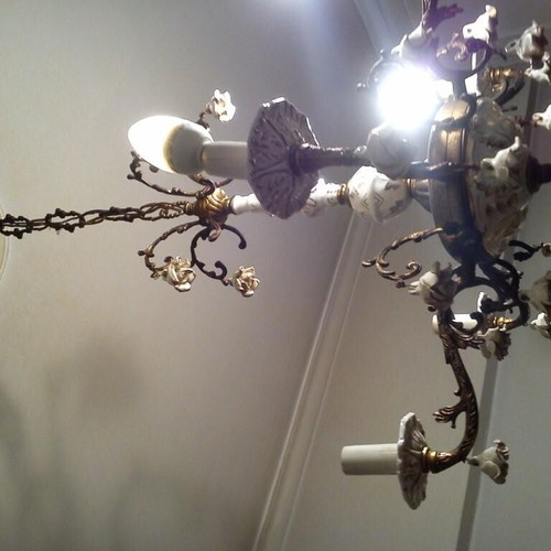 Antique chandelier used