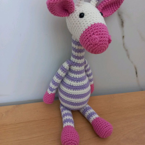 Amigurumi giraffe new, knitted with cotton yarn