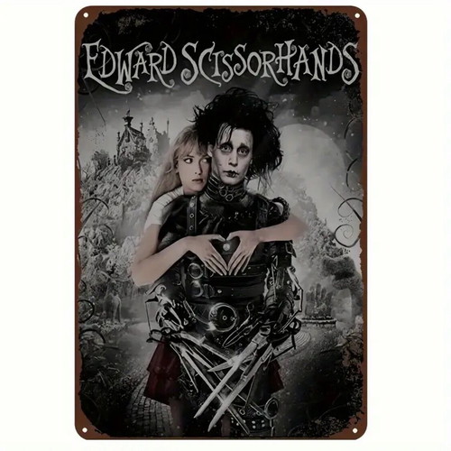 Edward Scissorhands Metal Wall Sign 20x30cm New