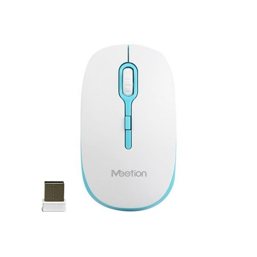Meetion MT-R547 Wireless Mouse 2.4G White and Blue
