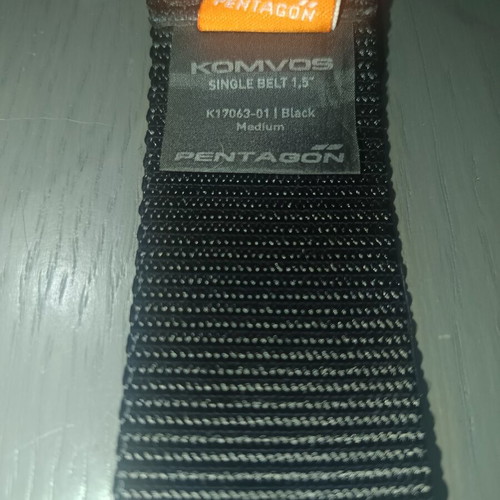 Pentagon Komvos 1.5" tactical single belt, black, medium