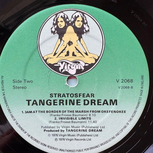 Tangerine Dream Stratosfear LP used, electronic genre, 1st UK 1976