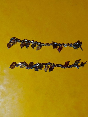 Dangling earrings with multicolored stones new