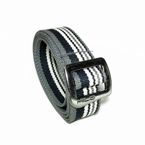 Milo Outdoor Webbing Belt 102cm, striped grey black white