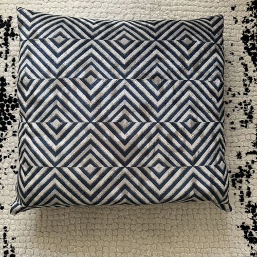 Decorative pillow 50x50 cm geometric blue design like new