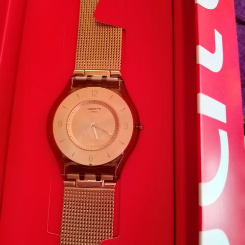 Swatch Metal Knit Again watch like new, silver unisex