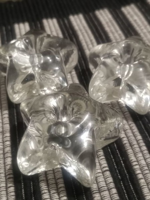 Glass star-shaped candlesticks new for thin candles