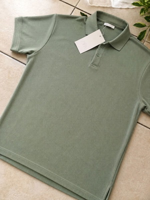 ZARA Polo shirt, sage green, size S