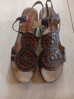 Pikolinos leather brown slingback sandals like new, size 40