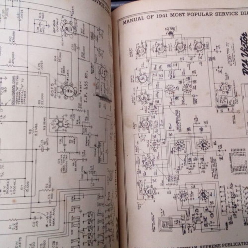 1941 Radio Diagrams like new technical book