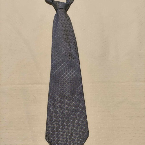Vintage men's grey tie 60s 70s 100% silk used
