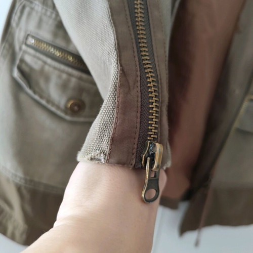 Tally Weijl jacket like new with removable vest lining khaki and brown
