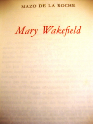 Mazo de la Roche Mary Wakefield new book