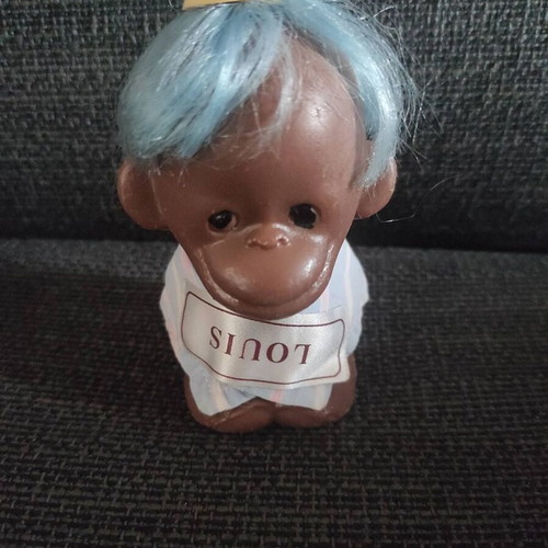 Vintage plastic toy monkey USSR used