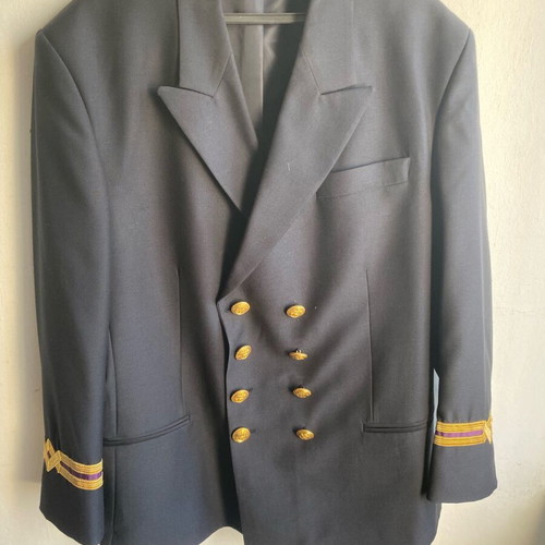 navy uniform chest 48, armpit - armpit 56, length 74, sleeves 58 inches